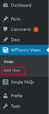 WPForms Views — WordPress